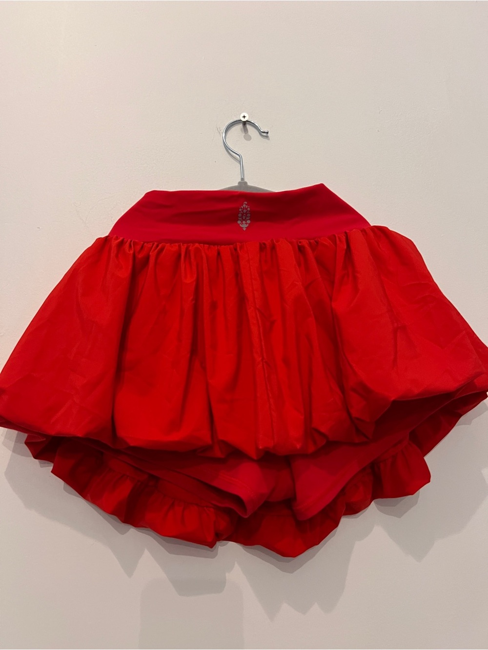 New❤️free people fp movement Red Gathered Bubble Skort s